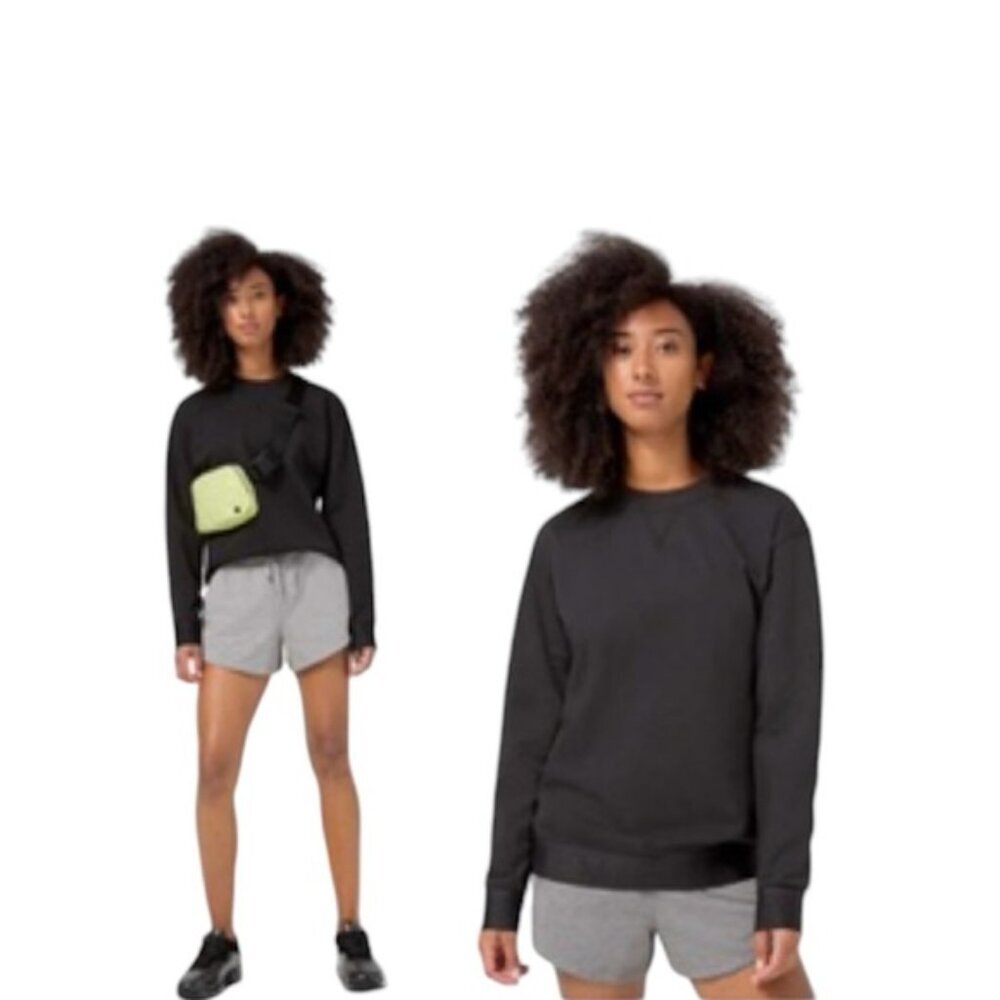 Lululemon All Yours Crew Cotton Terry Elastic Logo Shirt Top Sweater Sweatshirt